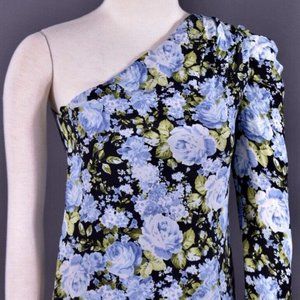 Les Reveries Size 6 New NO TAGS Floral One Shoulder Blouse